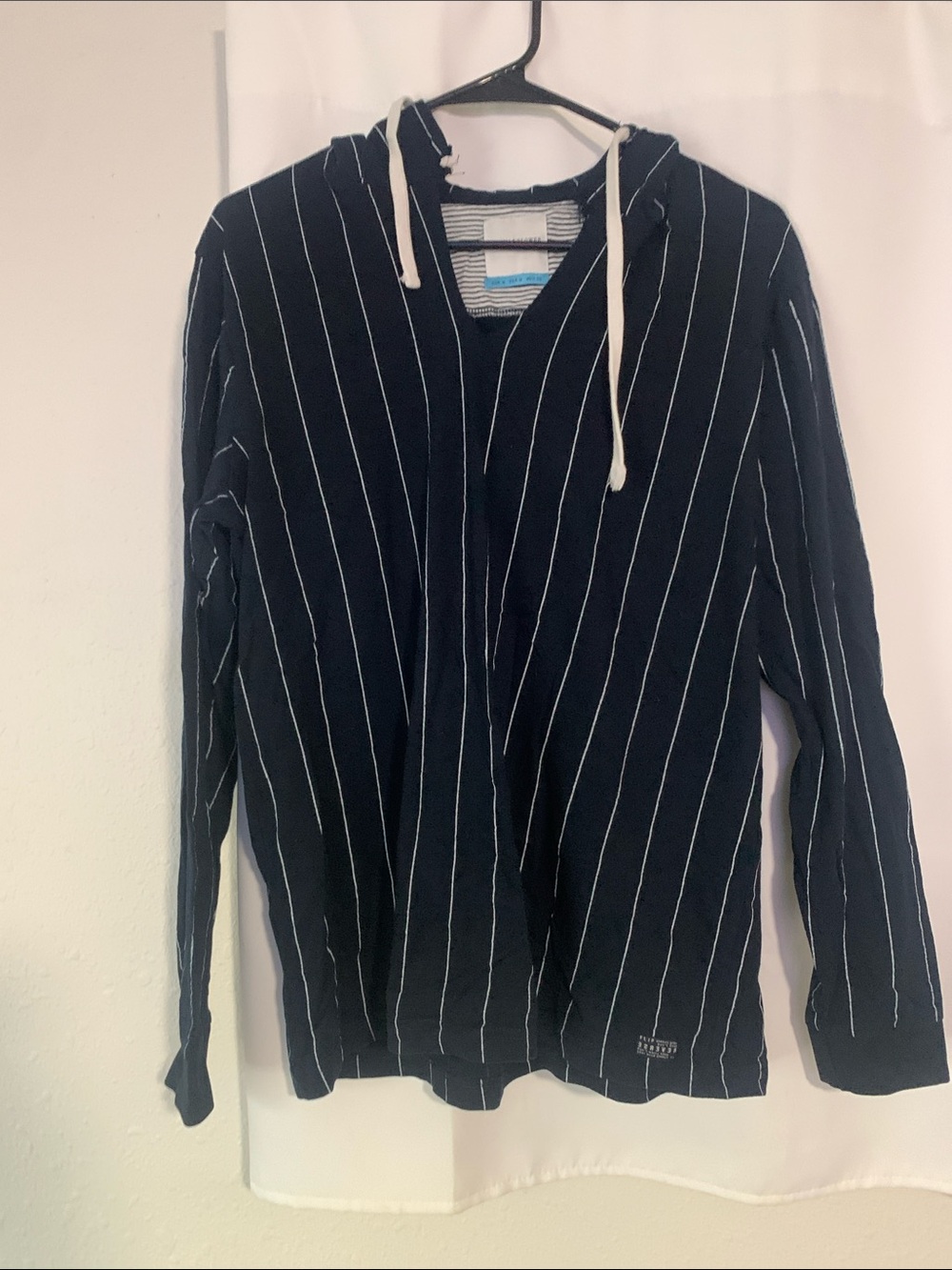 Denim & Flower Navy and White Striped Hoodie